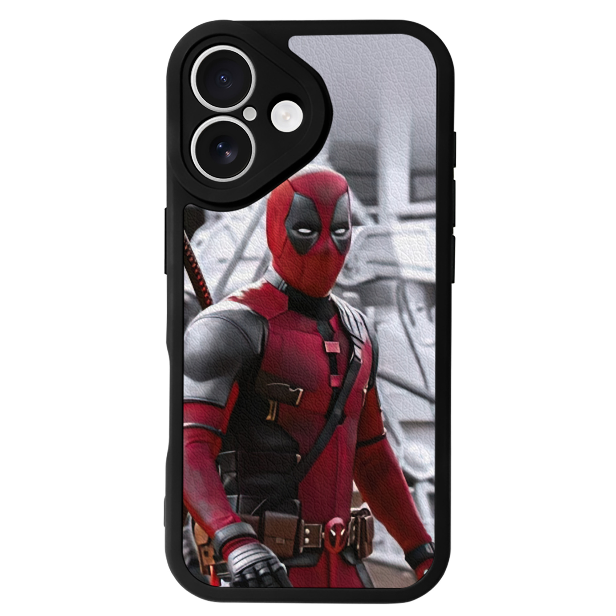 （画像用） Deadpool デッドプール 【iPhone 16シリーズ対応】シリコンスマホケース（レザー調） 材質：シリコン